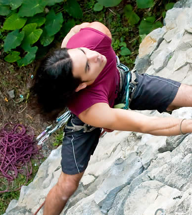 Cesar Melendez Rock Climbing in Boquete, Panama